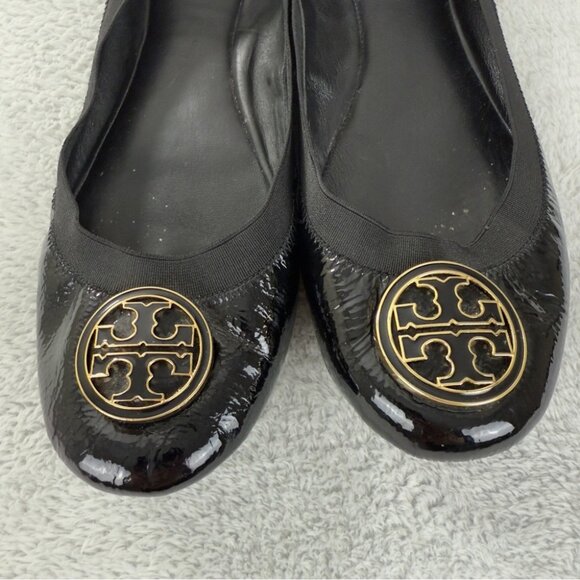 Tory Burch Caroline Black Patent Leather Ballet Flat US 11 - Picture 9 of 12